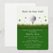 Golf Baby Shower Invitation Kaart (Voorkant / Achterkant)