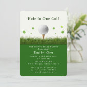 Golf Baby Shower Invitation Kaart (Staand voorkant)