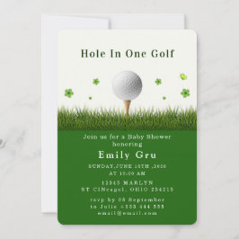 Golf Baby Shower Invitation Kaart