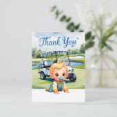 Golf Baby Shower Jongen thema Briefkaart (Staand voorkant)