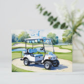 Golf Baby Shower Jongens thema Bedankkaart (Staand voorkant)