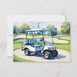 Golf Baby Shower Jongens thema Bedankkaart
