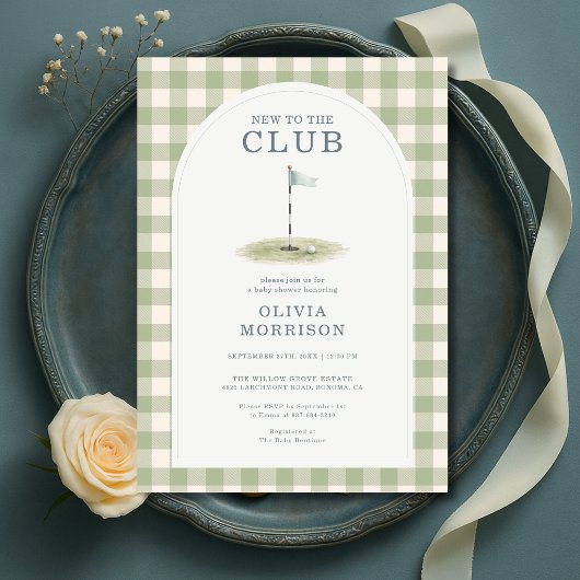 Golf Baby Shower Kaart
