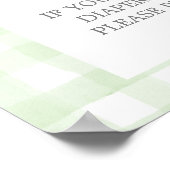 Golf baby shower Luiers Raffle bord Poster (Hoek)