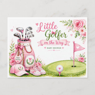 Golf Baby Shower Meisje Golfer Briefkaart