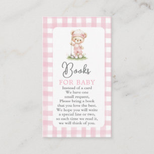 Golf Baby Shower Meisjesboeken voor Babykaart Informatiekaartje