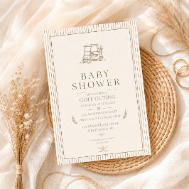 Golf Baby Shower Neutraal Club Minimalistisch Bewe Kaart