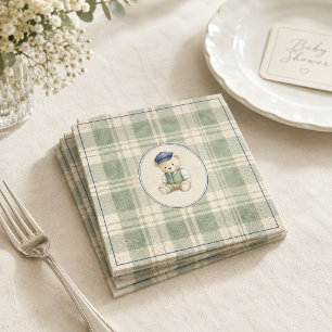 Golf Baby Shower, Nieuw in de Club Teddybeer Servet