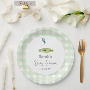 Golf Baby Shower Papieren Bordje