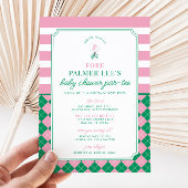 Golf Baby shower Par-t-shirt Uitnodiging