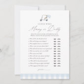 Golf Baby shower Raad wie mama of papa Kaart (Voorkant)