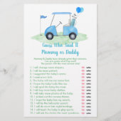 Golf Baby shower raad wie zei het spel (Voorkant)