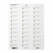 Golf Baby Shower Retouradreslabel Etiket (Full Sheet)