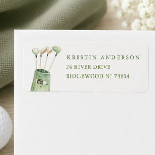 Golf Baby Shower Retouradreslabel Etiket