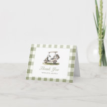 Golf Baby Shower Salie Groene Gingham Baby Shower