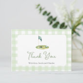 Golf  Baby Shower Thank You Card Bedankkaart (Staand voorkant)