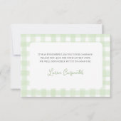 Golf  Baby Shower Thank You Card Bedankkaart (Achterkant)