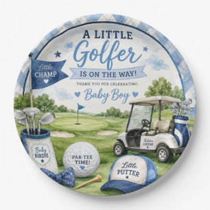 Golf Baby Shower thema golfbaan voor jongen  Papieren Bordje