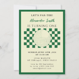 Golf Baby Shower Uitnodiging