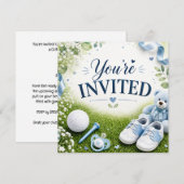 Golf baby shower uitnodiging (Voorkant / Achterkant)