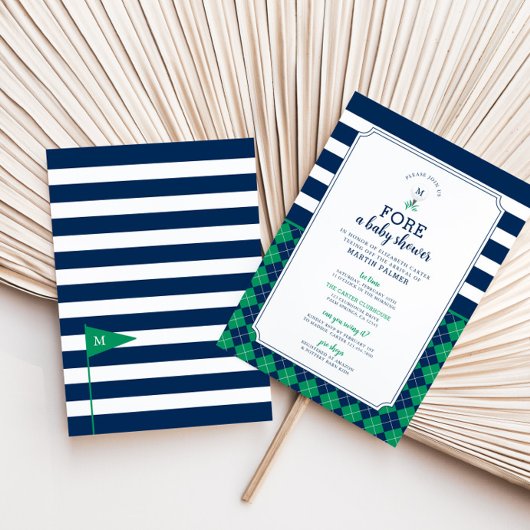 Golf Baby shower Uitnodiging