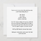 Golf baby shower uitnodiging (Achterkant)