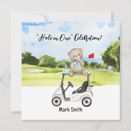 Golf baby shower uitnodiging (Voorkant)
