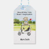 Golf baby shower / Verjaardag / gefeliciteerd Cadeaulabel (Voorkant)