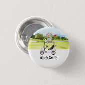 Golf baby shower / Verjaardag / gefeliciteerd Ronde Button 3,2 Cm (Voorkant /achterkant)