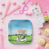 Golf Baby shower voor jongen Papieren Bordje (Feest)