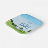 Golf Baby shower voor jongen Papieren Bordje (Gebogen)