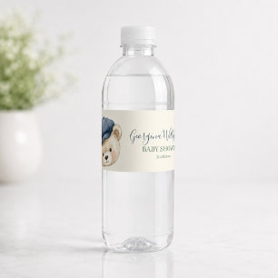 Golf Baby Shower Waterfleslabels Teddybeer Waterfles Etiket