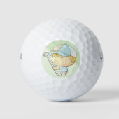Golf Baby shower Waterverf Leuke Jongen Golfballen (Voorkant)