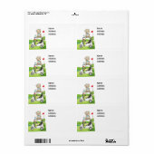 Golf Baby zit op golfkar in golfbaan Etiket (Full Sheet)