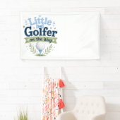 Golf babyshower voor jongen met golfbal spandoek (Insitu)