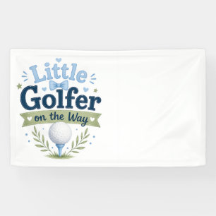 Golf babyshower voor jongen met golfbal spandoek