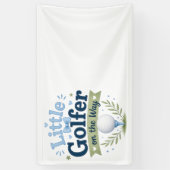 Golf babyshower voor jongen met golfbal spandoek (Verticaal)