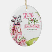 Golf babyshower voor meisje keramisch ornament (Rechts)