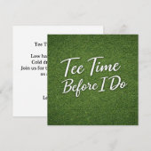 Golf Bachelor Par-Tee Golf Thema Uitnodiging | Afs (Voorkant / Achterkant)