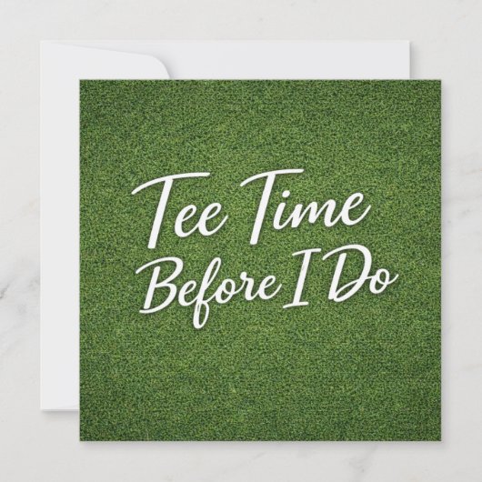 Golf Bachelor Par-Tee Golf Thema Uitnodiging | Afs (Voorkant)
