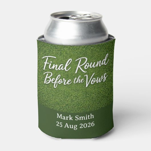 Golf Bachelor Par-Tee Golf Theme Invite | Tee Time Blikjeskoeler (Blikje Voorkant)