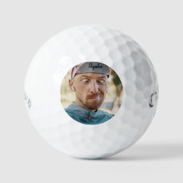 Golf Bachelor Party Favor Custom Groom Face Photo Golfballen