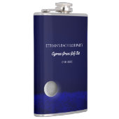 Golf Bachelor Party golfbal en golfbaan marineblau Heupfles (Rechts)