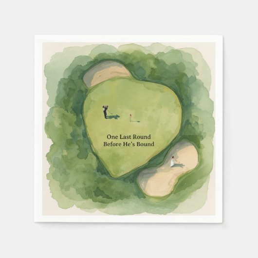 Golf Bachelor party golfer on course Servet (Voorkant)