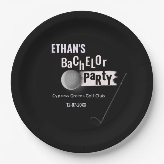 Golf Bachelor Party - Golfreis Classic Golfer Papieren Bordje (Voorkant)