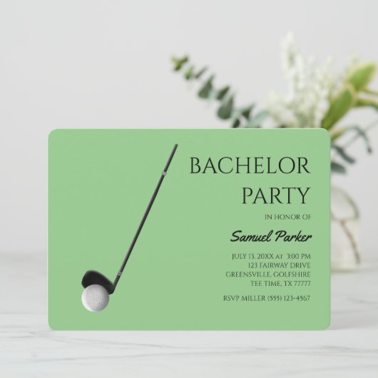 Golf Bachelor Party - Golfreis Classic Minimal Kaart (Staand voorkant)