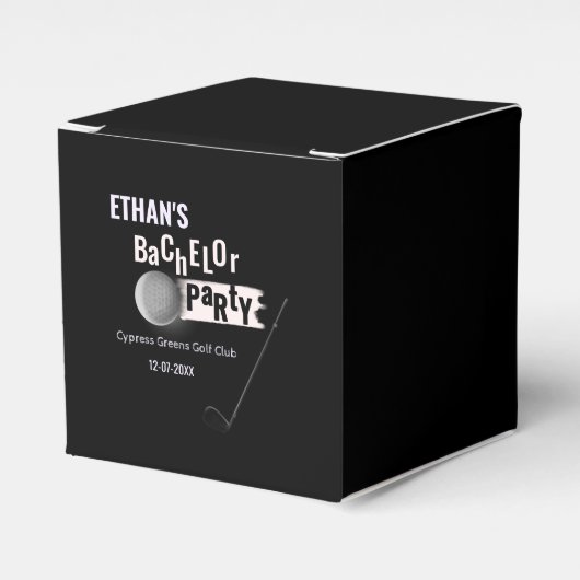 Golf Bachelor Party - Golfreis Classic Stijlvol Bedankdoosjes (Voorkant Zijde)