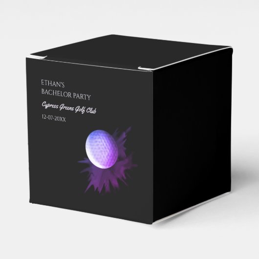 Golf Bachelor Party - Golfreis Classic Stijlvol Bedankdoosjes (Voorkant Zijde)