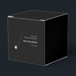 Golf Bachelor Party - Golfreis Classic Stijlvol Bedankdoosjes<br><div class="desc">Elke gunst box heeft een strak design met een realistische illustratie van een golfbal en club tegen een gedurfde zwarte achtergrond, het vastleggen van de essentie van de sport op een moderne en stijlvolle manier. De sfeer is ingesteld om zowel verfijnd en feestelijk te zijn, waardoor de perfecte sfeer wordt...</div>