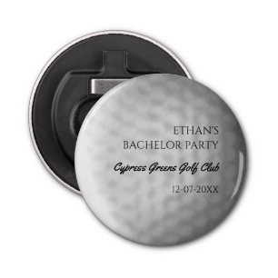 Golf Bachelor Party - Golfreis Classic Stijlvol Button Flesopener